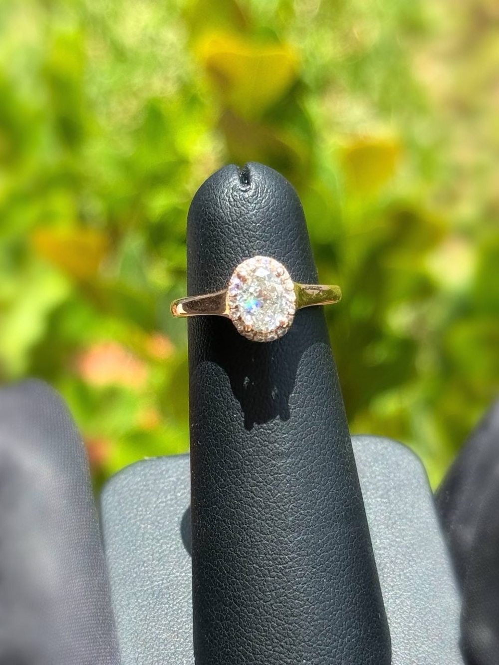 Gabriel & Co 14k rose gold 1.12CTW natural Oval Diamond Engagement ring sz 4.5 - Picture 3 of 12
